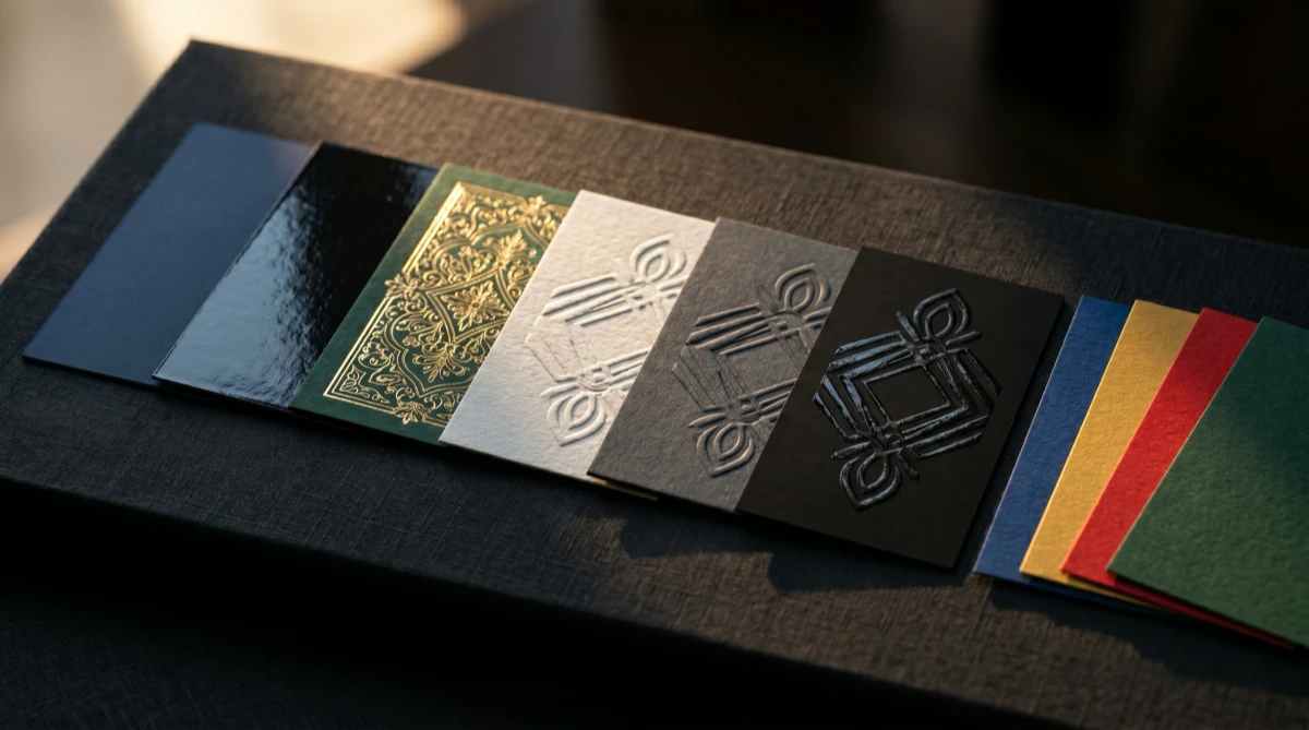 Packaging printing and finishing including foil stamping matte gloss and embossing
